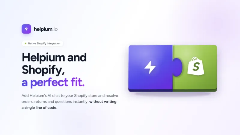 3 Free Months of Helpium for the First 10 Shopify Stores
